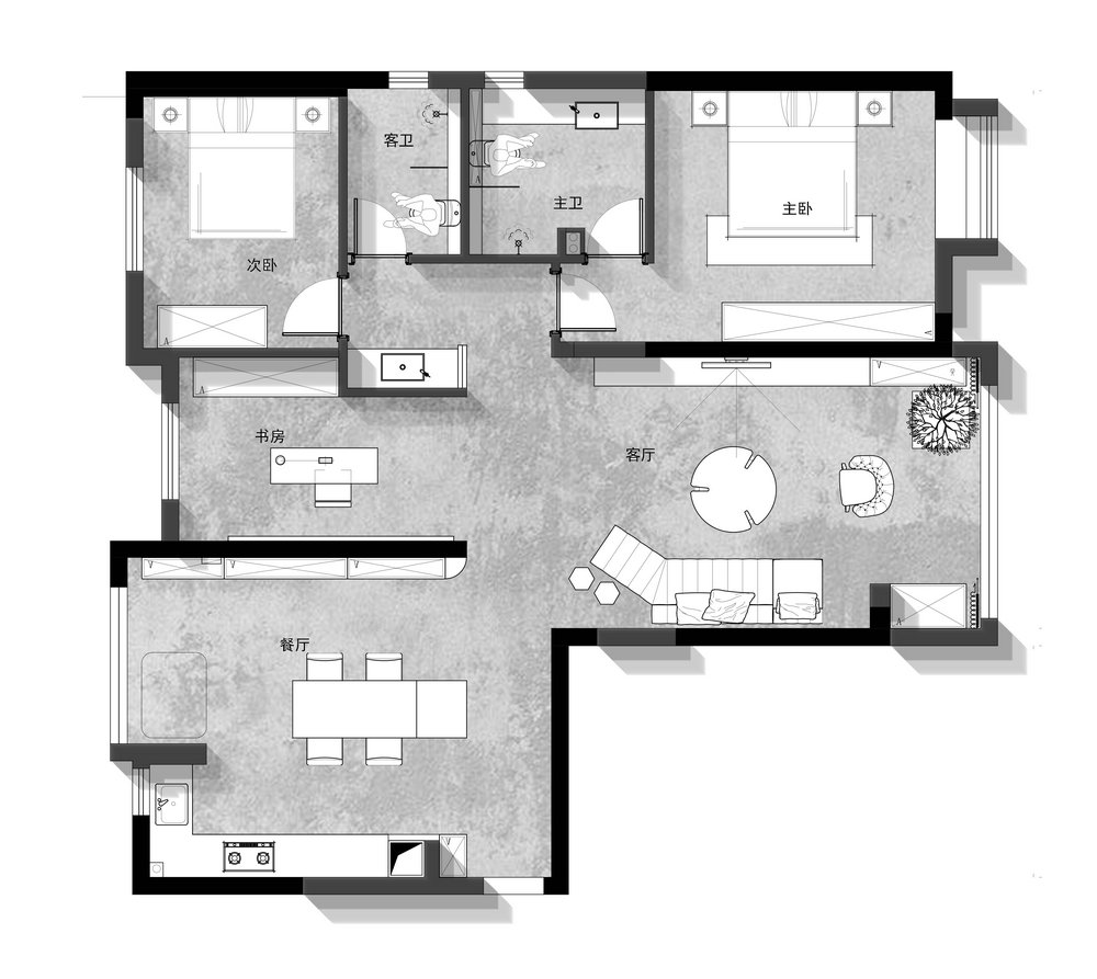 江城雅居現代極簡風格裝修效果圖 江城雅居現代極簡風格裝修效果圖