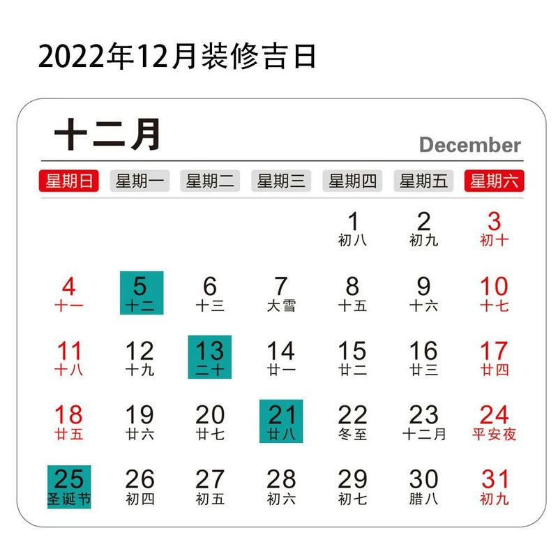 2022年裝修開工吉日 2022年裝修開工吉日