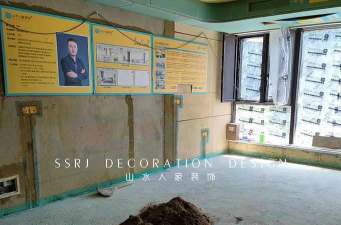 鏡湖園裝修工地泥工進場