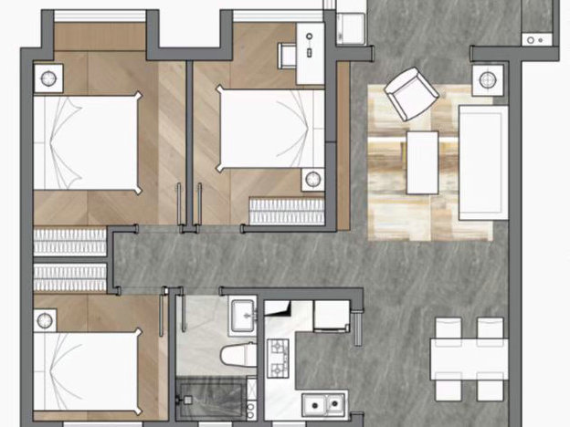 融創(chuàng)城90平現(xiàn)代風(fēng)格裝修效果圖 融創(chuàng)城90平現(xiàn)代風(fēng)格裝修效果圖