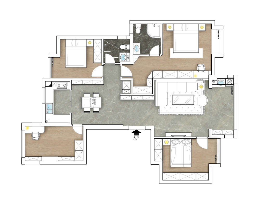 綠地國(guó)際理想城現(xiàn)代輕奢風(fēng)格裝修效果圖 綠地國(guó)際理想城現(xiàn)代輕奢風(fēng)格裝修效果圖