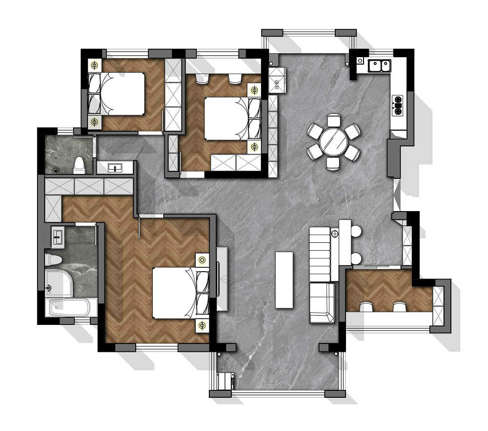 葛洲壩世紀(jì)花園混搭風(fēng)格裝修效果圖 葛洲壩世紀(jì)花園混搭風(fēng)格裝修效果圖