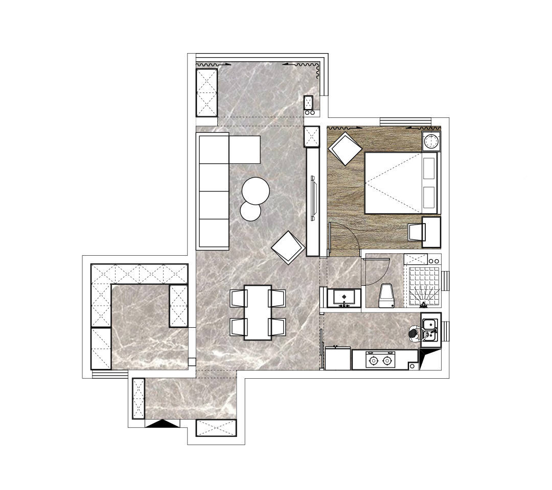 鵬程天地匯極簡風(fēng)格裝修效果圖 鵬程天地匯極簡風(fēng)格裝修效果圖