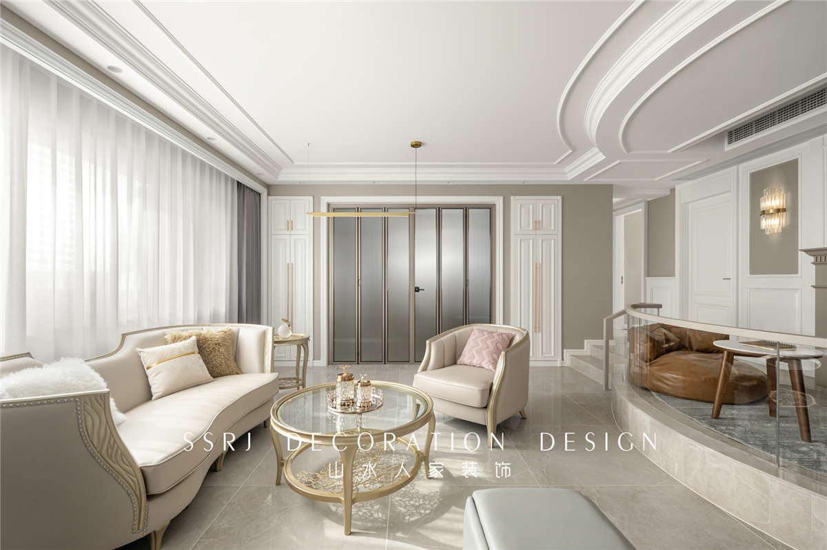 紅軍村180平躍層美式風格裝修效果圖 紅軍村180平躍層美式風格裝修效果圖