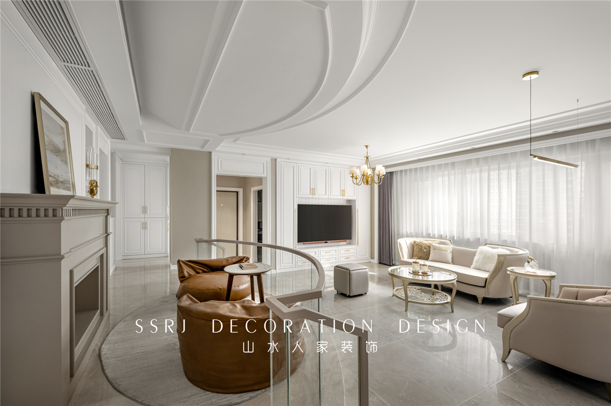 紅軍村180平躍層美式風格裝修效果圖 紅軍村180平躍層美式風格裝修效果圖