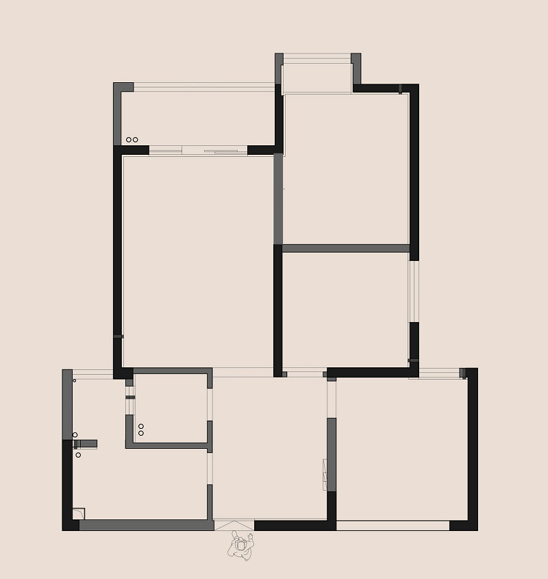 中建鉑公館105平現(xiàn)代簡約風(fēng)格裝修效果圖