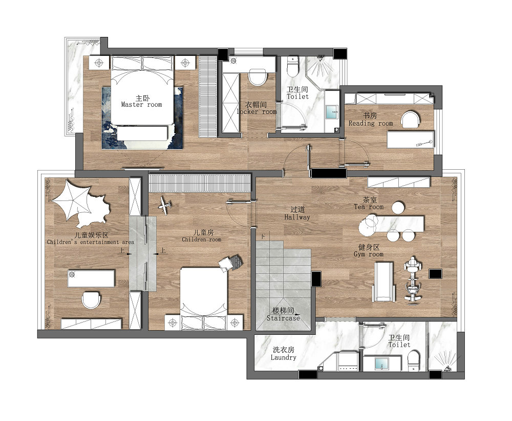 鏡湖園260平森系原木風(fēng)裝修效果圖 鏡湖園260平森系原木風(fēng)裝修效果圖