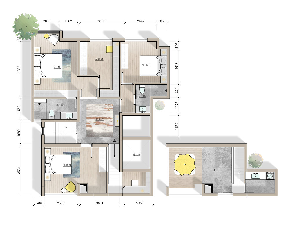 金地悅江時(shí)代220平復(fù)式現(xiàn)代風(fēng)格裝修效果圖 金地悅江時(shí)代220平復(fù)式現(xiàn)代風(fēng)格裝修效果圖