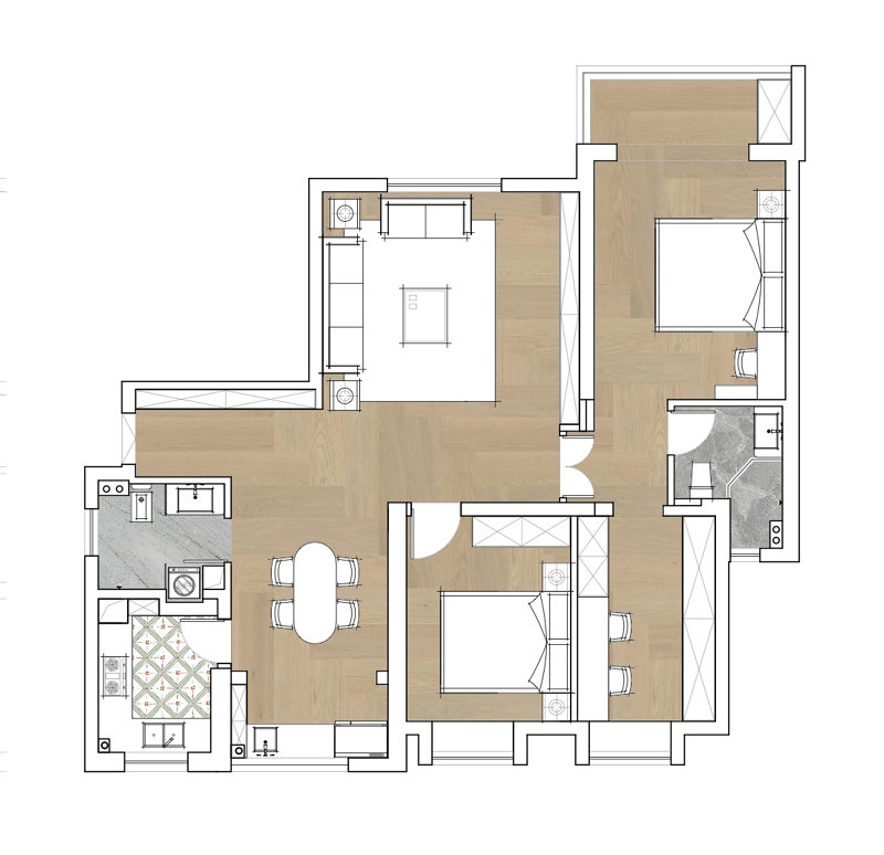 康橋小區(qū)法式奶油風(fēng)格裝修效果圖 康橋小區(qū)法式奶油風(fēng)格裝修效果圖