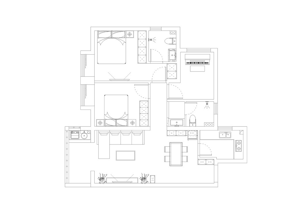東湖城簡約奶油風格裝修效果圖 東湖城簡約奶油風格裝修效果圖