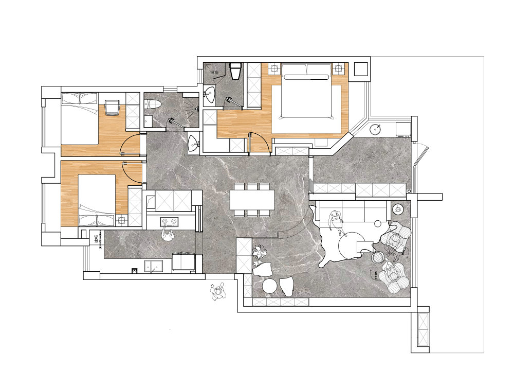 琴臺穎園124平現代風格裝修效果圖 琴臺穎園124平現代風格裝修效果圖