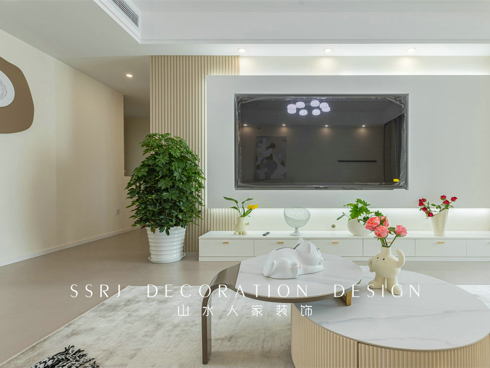 融創(chuàng)望江府133平現(xiàn)代簡約風格裝修效果圖