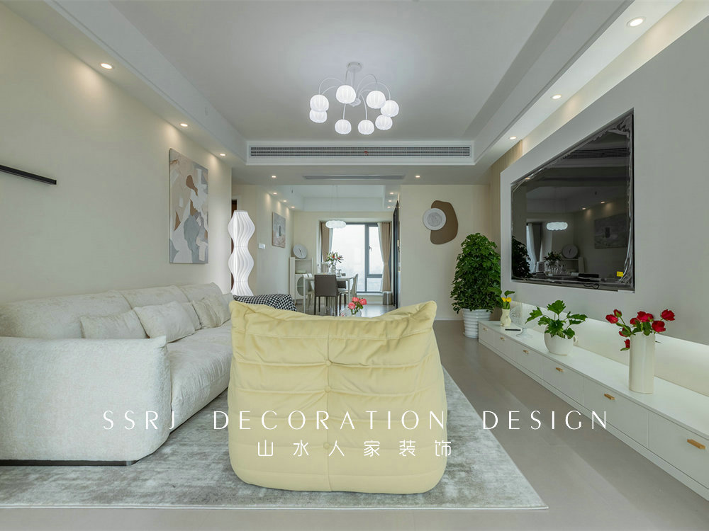 融創(chuàng)望江府133平現(xiàn)代簡約風格裝修效果圖