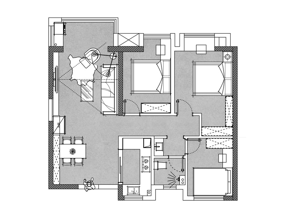 中建鉑公館106平簡(jiǎn)約奶油風(fēng)格裝修效果圖