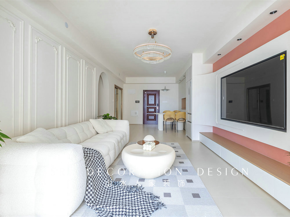 中建鉑公館106平簡(jiǎn)約奶油風(fēng)格裝修效果圖