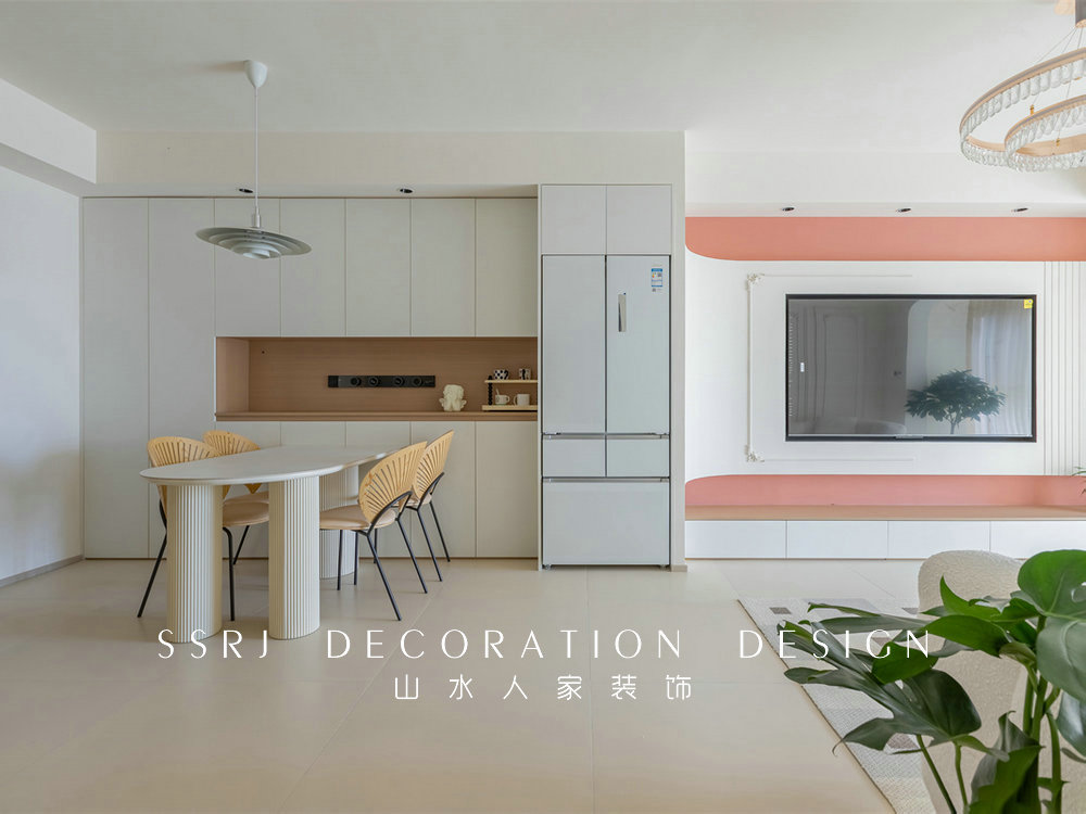 中建鉑公館106平簡(jiǎn)約奶油風(fēng)格裝修效果圖