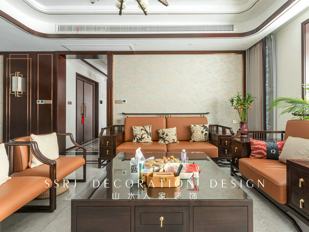 紐賓凱錦城280平新中式風格裝修效果圖