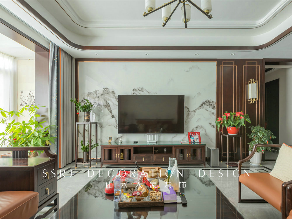 紐賓凱錦城280平新中式風格裝修效果圖