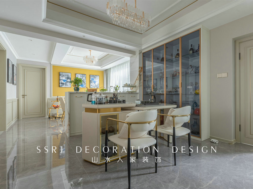 國博新城泊雅居160平美式輕奢風格裝修效果圖