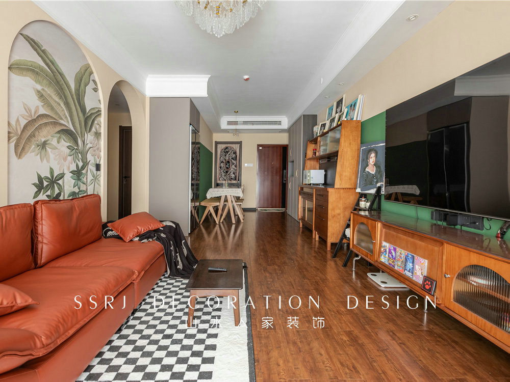 地鐵時代云上城88平中古風格裝修效果圖