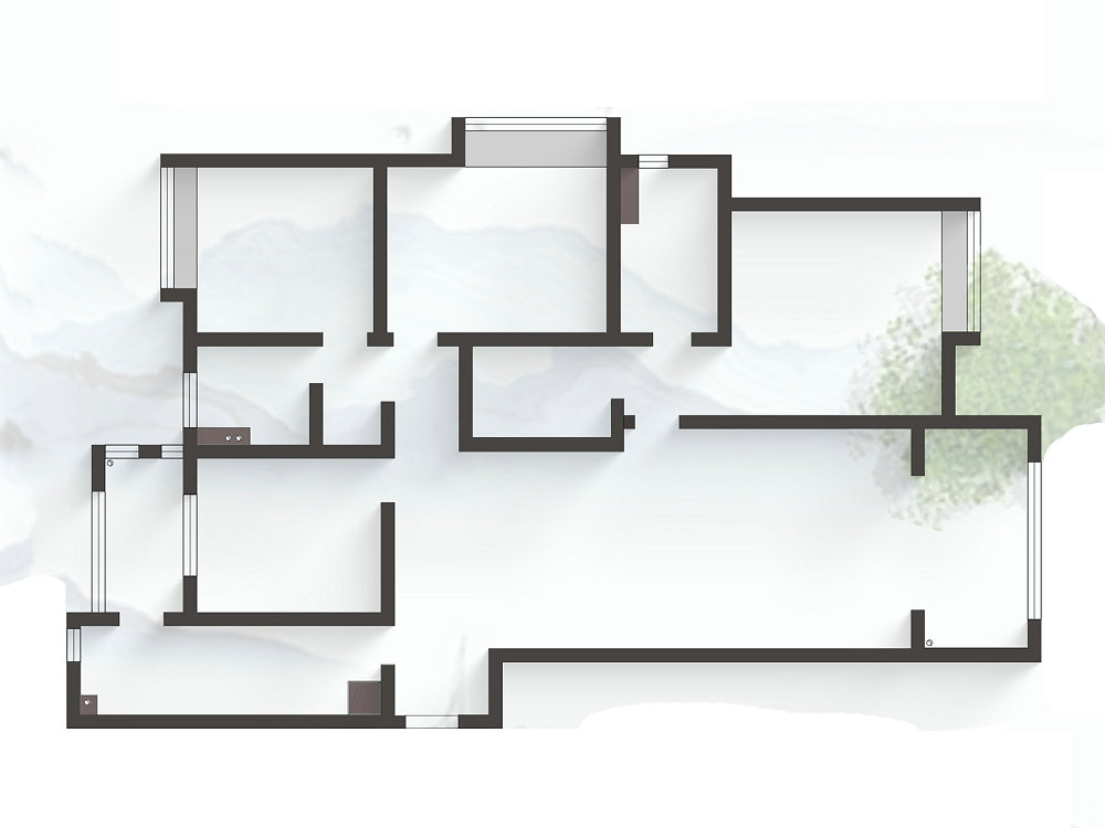 保利時代160平現(xiàn)代風格裝修效果圖