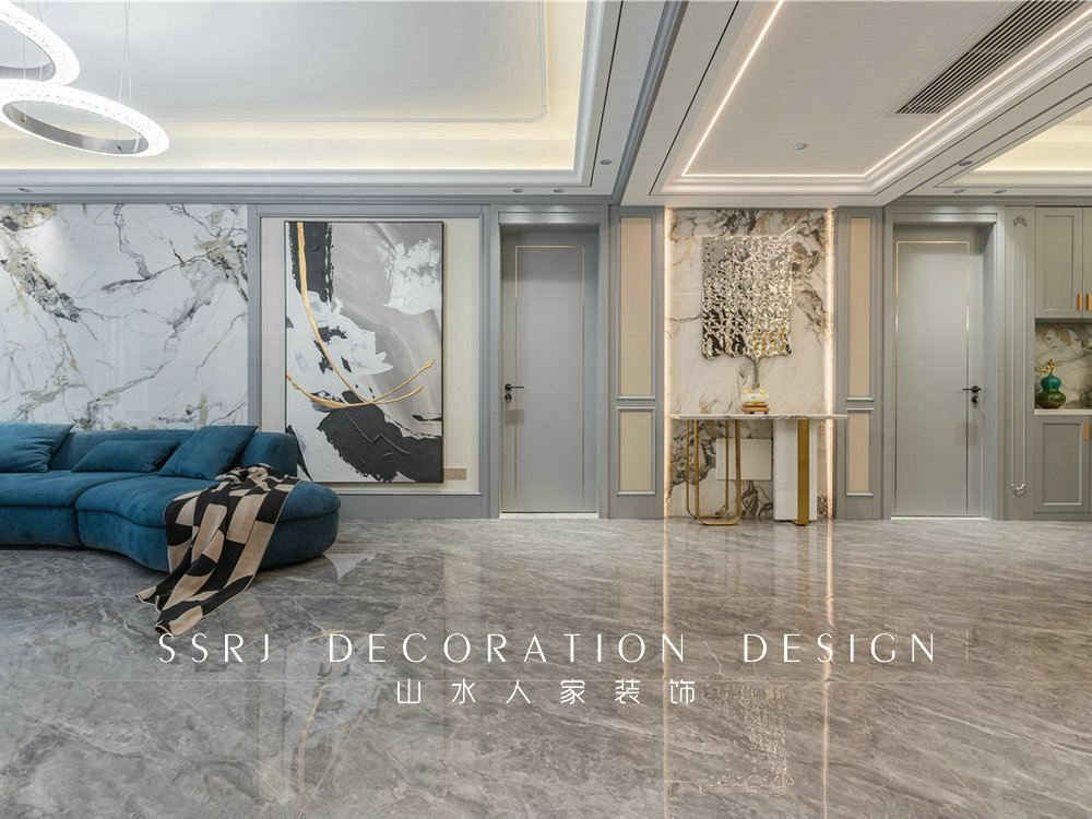 琨瑜府188平美式輕奢風格裝修效果圖