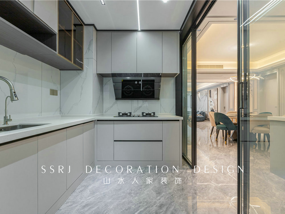 琨瑜府188平美式輕奢風格裝修效果圖