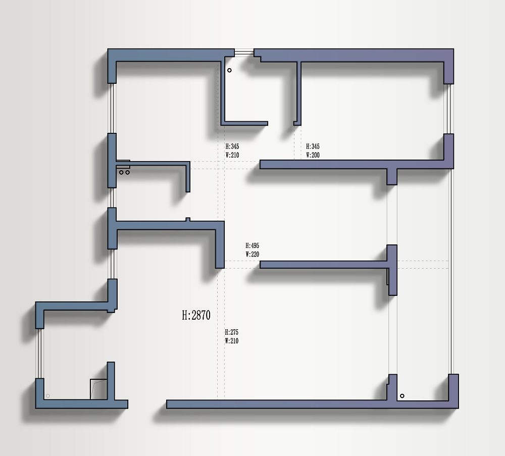 百秀城140平現(xiàn)代風格裝修效果圖