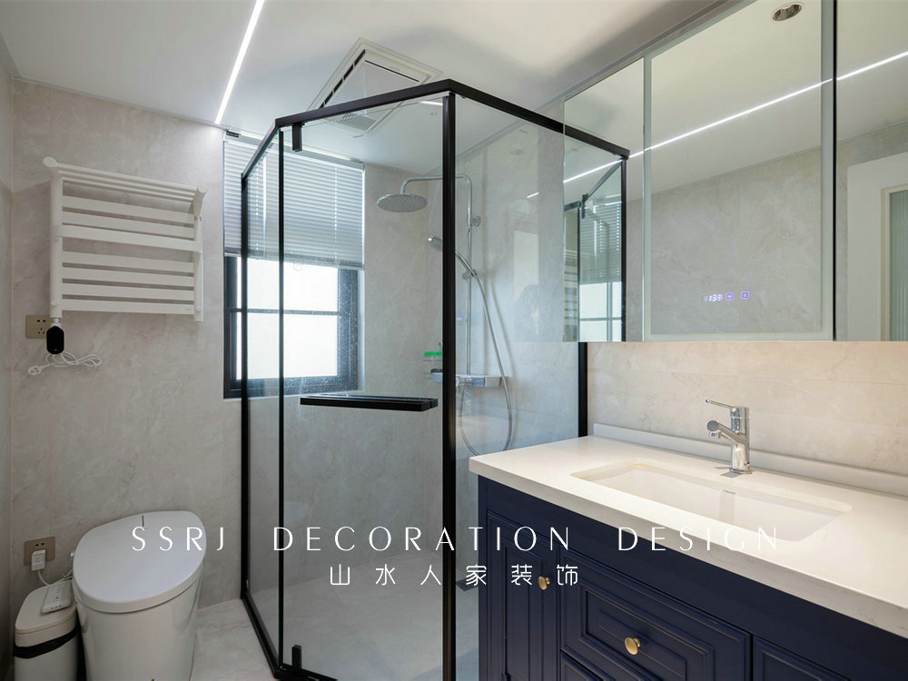 保利香頌143平美式輕奢風格裝修效果圖