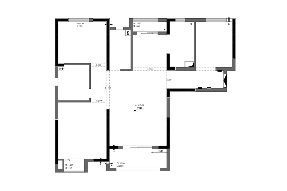 融科天域120平現(xiàn)代風格裝修效果圖