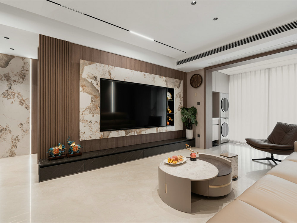 興華尚都國際133平現(xiàn)代輕奢風格裝修效果圖