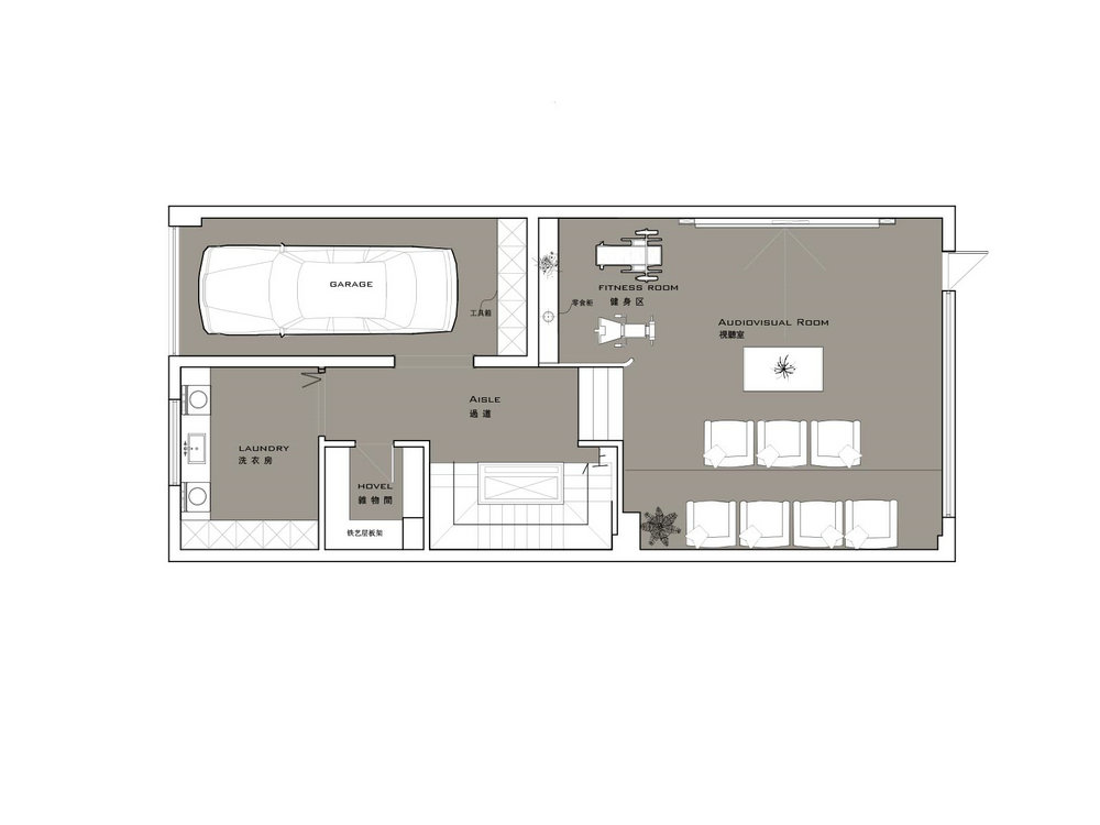 長源假日港灣別墅現(xiàn)代美式風格別墅裝修效果圖