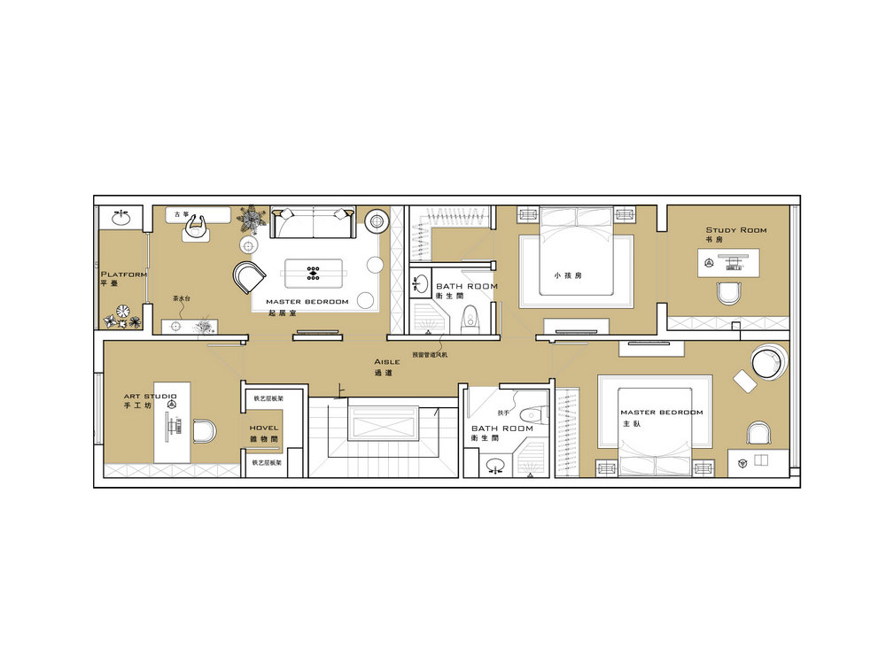 長源假日港灣別墅現(xiàn)代美式風格別墅裝修效果圖