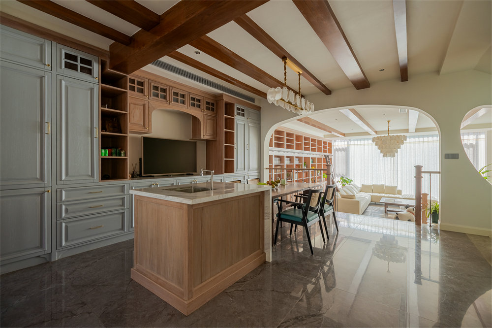 長源假日港灣別墅現(xiàn)代美式風格別墅裝修效果圖