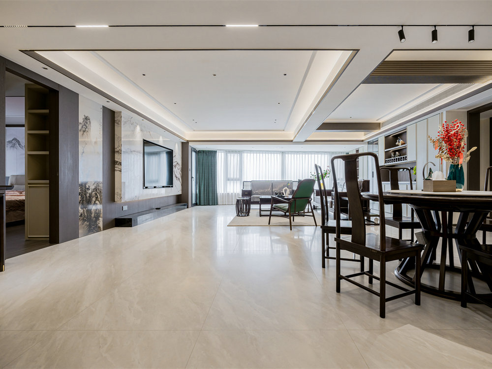 金沙泊岸220平新中式風格裝修效果圖