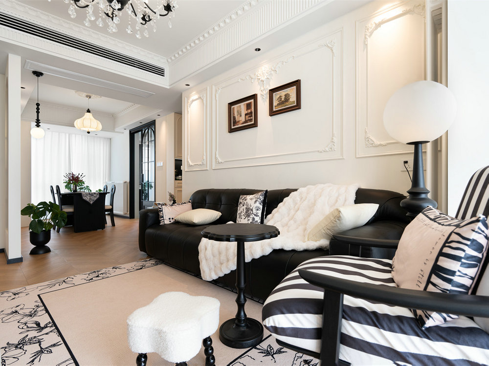 廣電光谷家三區(qū)91平法式復(fù)古風(fēng)格裝修效果圖