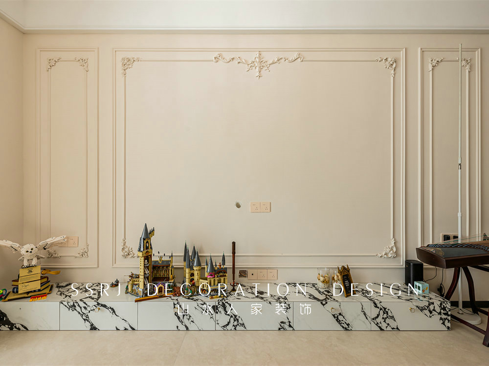 華僑城紅坊128平奶油法式風(fēng)格裝修效果圖