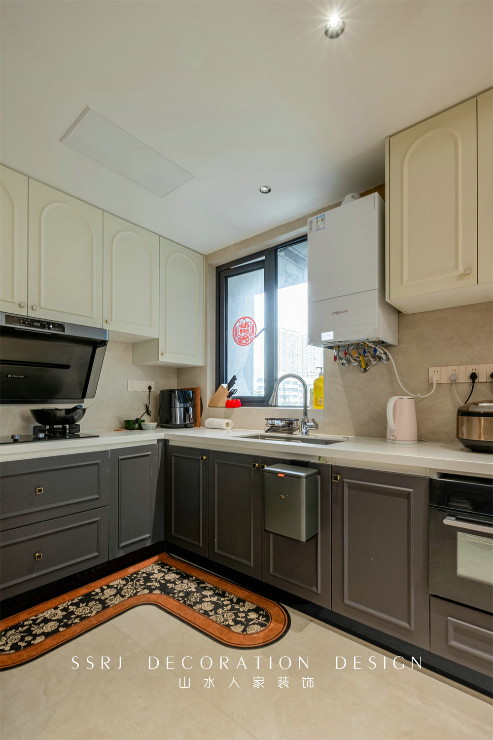 華僑城紅坊128平奶油法式風(fēng)格裝修效果圖