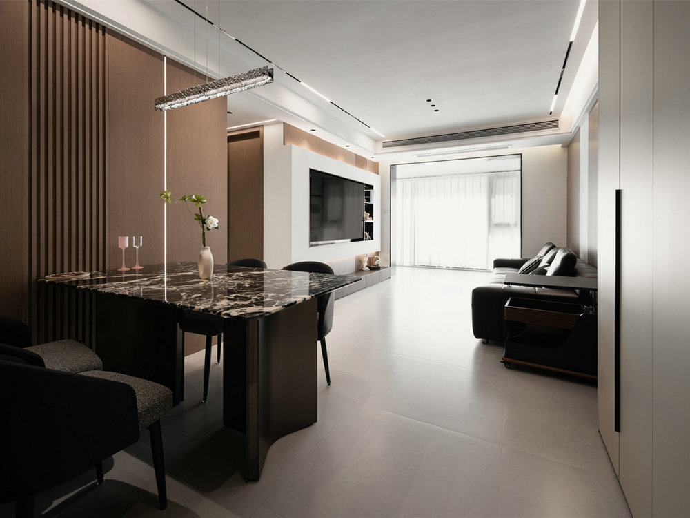 尚城國際106平意式極簡風(fēng)格裝修效果圖