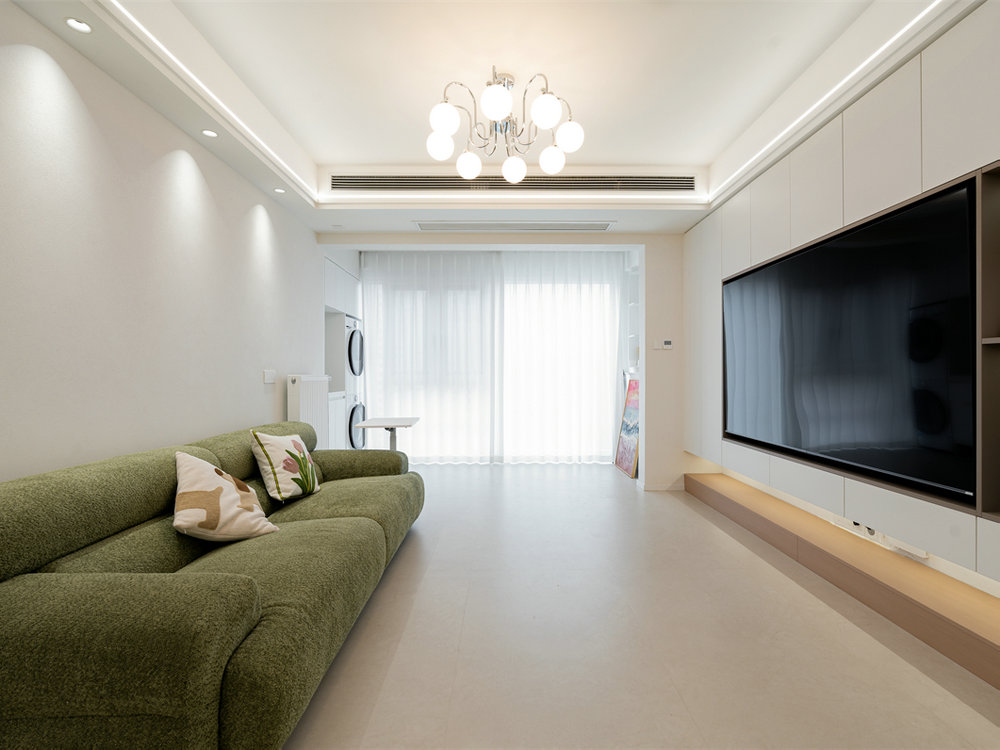 中建鉑公館112平奶油風(fēng)格裝修效果圖