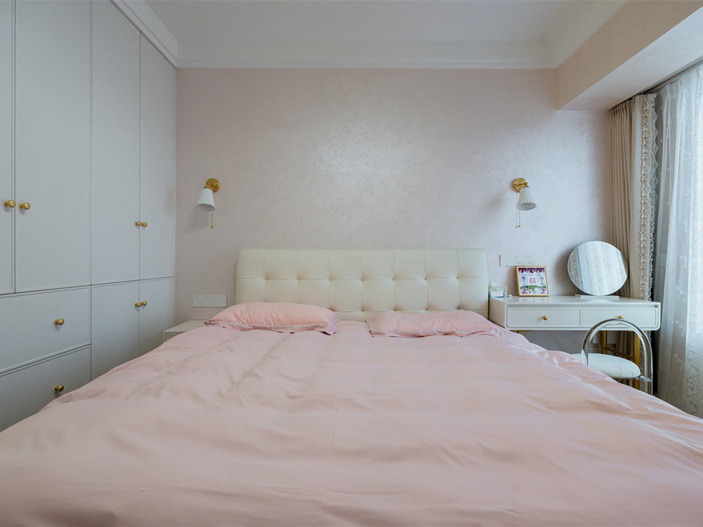 中建鉑公館112平奶油風(fēng)格裝修效果圖