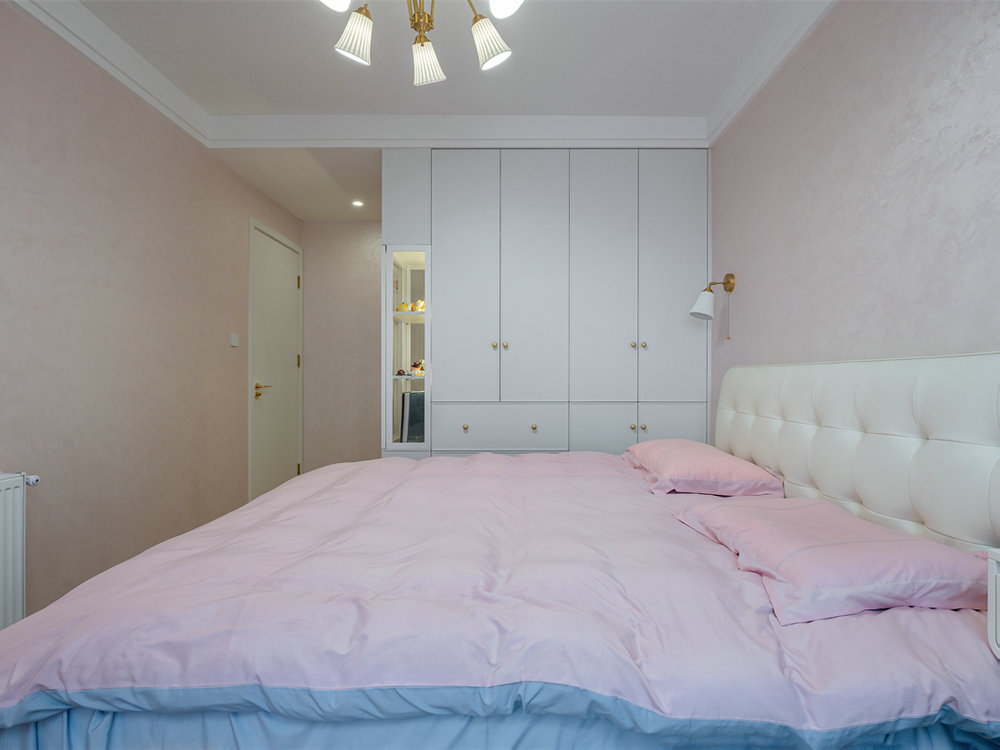 中建鉑公館112平奶油風(fēng)格裝修效果圖