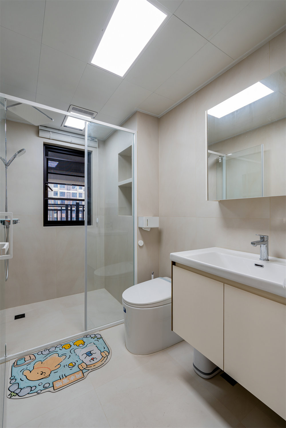 中建鉑公館112平奶油風(fēng)格裝修效果圖