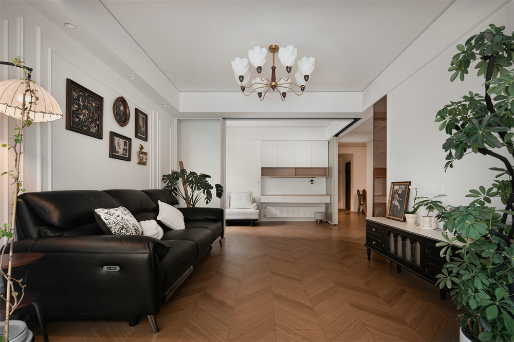 融創(chuàng)95號(hào)院95平中古風(fēng)格裝修效果圖