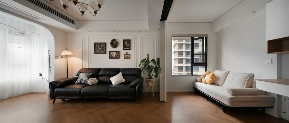 融創(chuàng)95號(hào)院95平中古風(fēng)格裝修效果圖