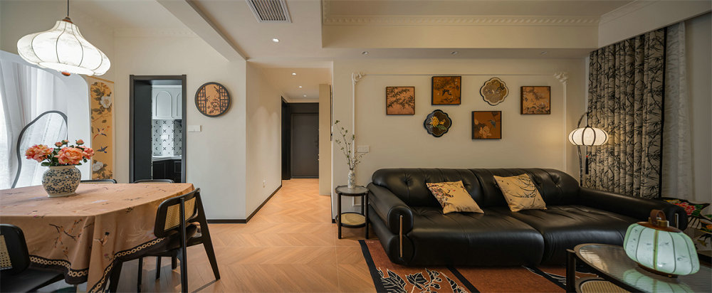 大華鉑金酈府110平中古風(fēng)格裝修效果圖