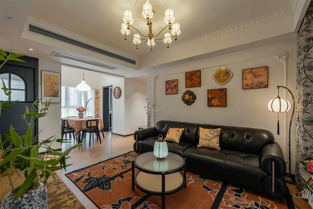 大華鉑金酈府110平中古風(fēng)格裝修效果圖