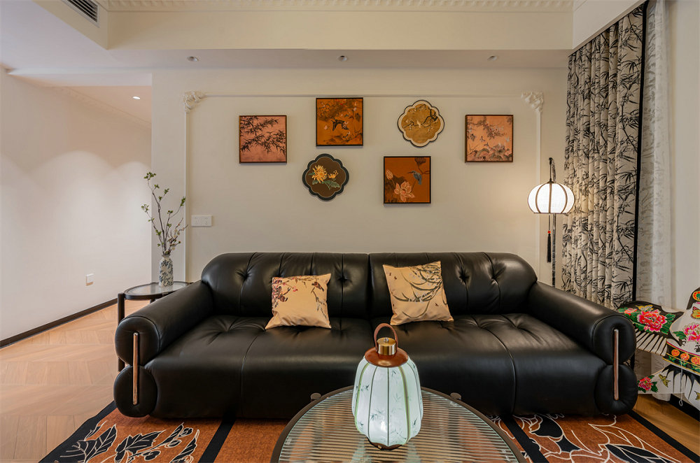 大華鉑金酈府110平中古風(fēng)格裝修效果圖