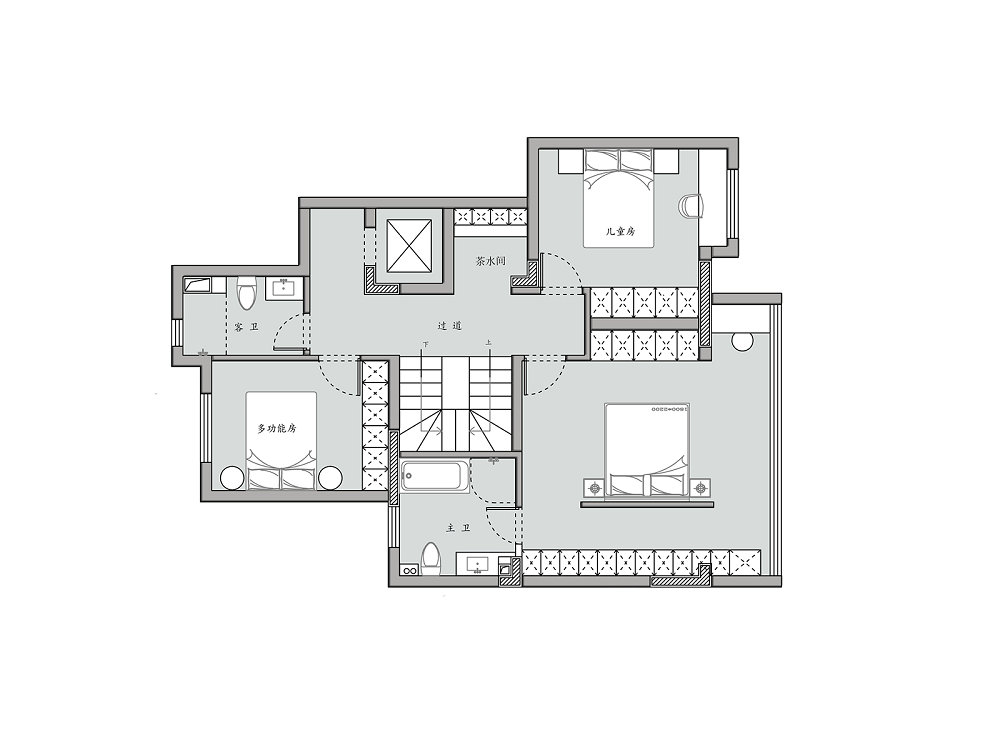 花山印象240平現(xiàn)代輕奢風(fēng)格別墅裝修效果圖