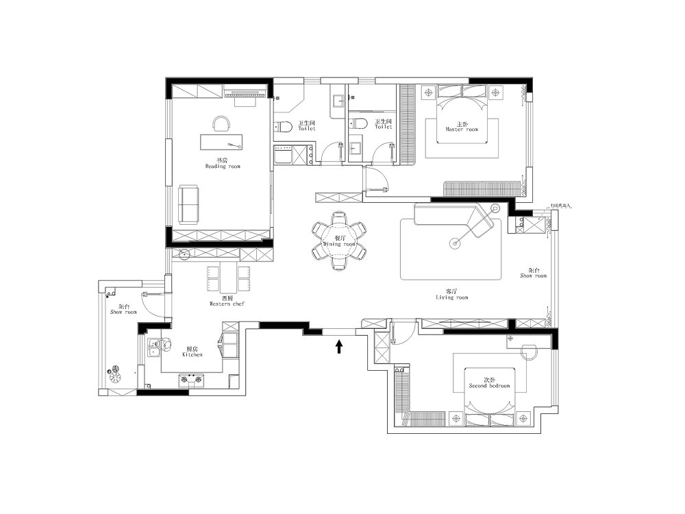 融創(chuàng)瀾岸170平現(xiàn)代輕奢風(fēng)格裝修效果圖
